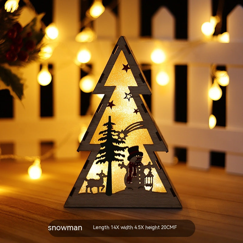 Pastoral Christmas ornament with soft lights adding warmth to holiday home decor