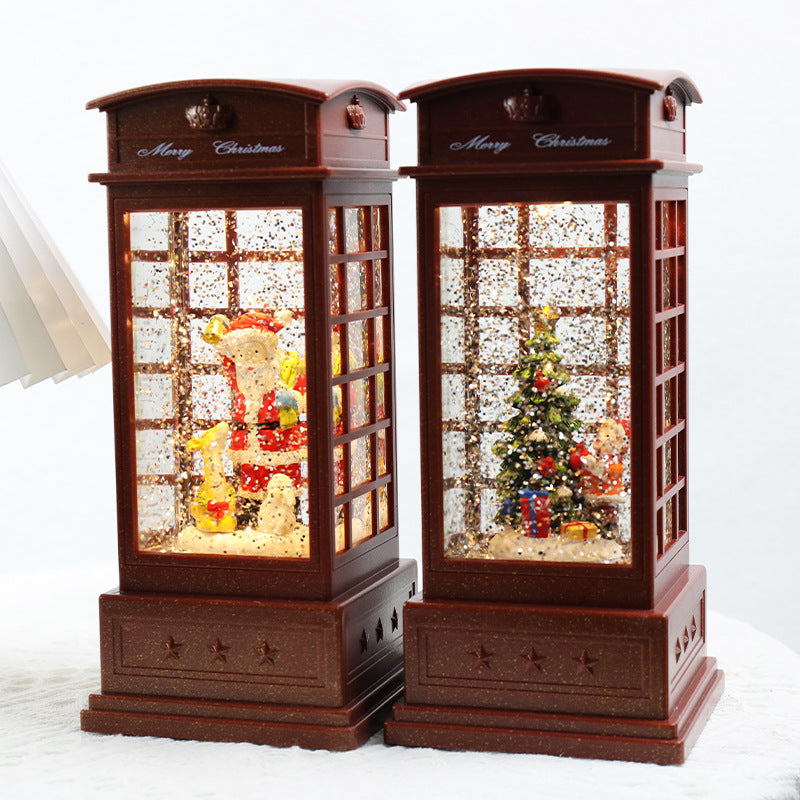 Set of Christmas music box ornaments in multiple themed designs