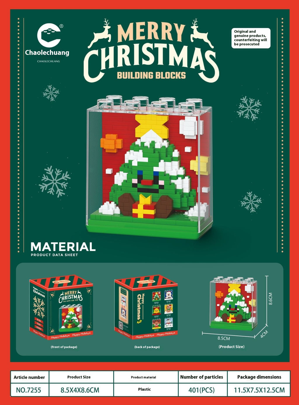 Snowman Christmas Building Blocks Set - Christian Home Decor