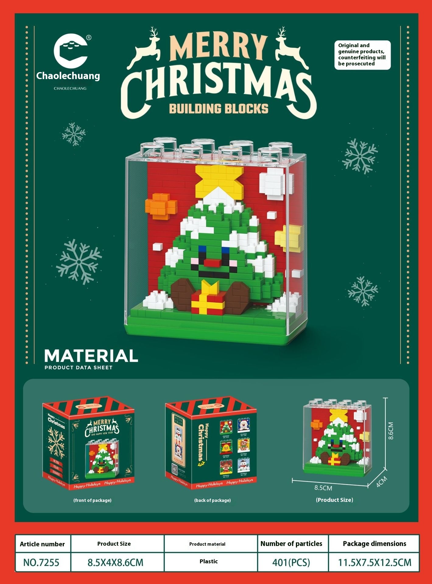 Snowman Christmas Building Blocks Set - Christian Home Decor