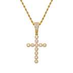 Unisex retro cross pendant necklace styled for everyday wear