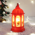 Close-up of Christmas night lamp ornament showing soft glow effect