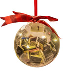 Book Filled Christmas Ball Ornament for holiday tree