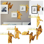 Home blessing sculpture depicting Jesus presence with angel guardian