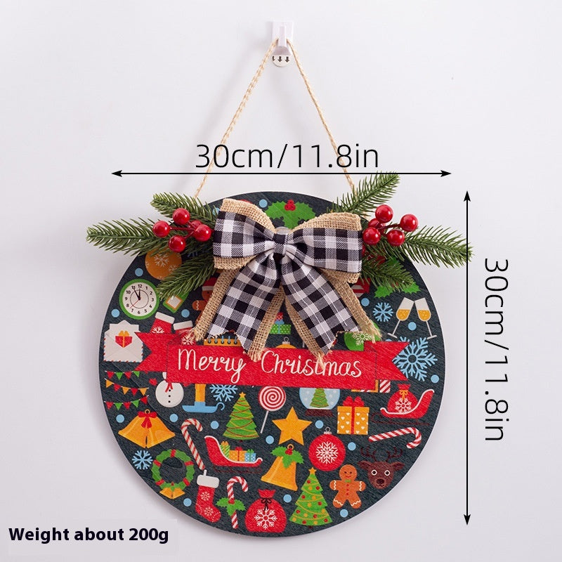European style wooden Christmas decoration hanging display