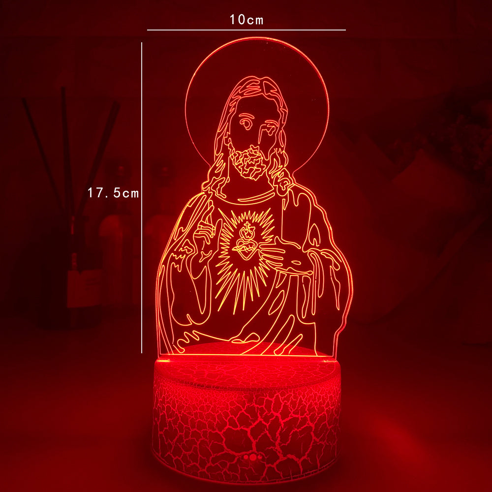 Jesus Mother Mary 3D LED Touch Night Light Secondary image