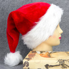 Plush Santa Christmas hat ready for holiday celebrations