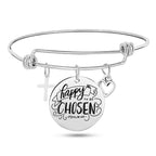 Adjustable stainless steel faith bracelet for women and men