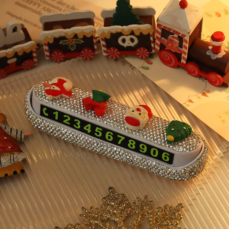Cute Christmas number plate sign with multiple style options