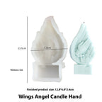 Angel wings template mold for creating devotional candles