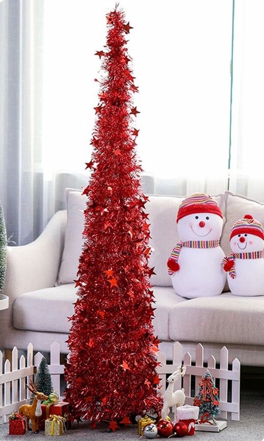 Folded compact Christmas tree for easy holiday storage