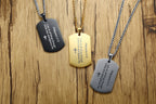 Philipppians Bible Verse pendant on grinding chain chain - men's faith jewelry