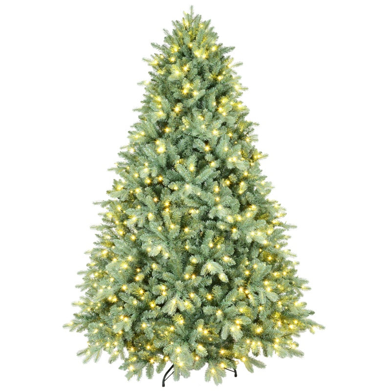 Green PE/PVC Christmas Tree with Warm White LED Lights - Christian Home Decor