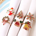 Creative western-style Christmas tree napkin ring accessory