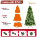 Close-up of lifelike tree tips showing PE/PVC mixed construction