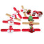 Set of 8 colorful Christmas cartoon bracelets displayed together