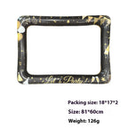 Durable PVC inflatable Christmas photo frame for holiday gatherings