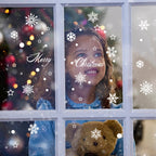 Waterproof PVC snowflake decal detail for festive home decoration