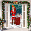Festive Christmas door tapestry hanging for holiday home decor
