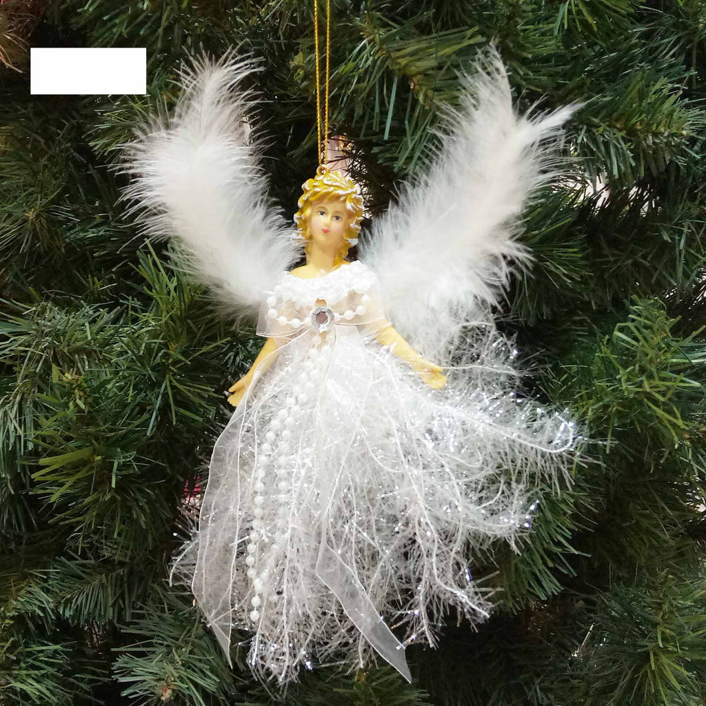 Colorful plush angel pendant set for Christmas scenes