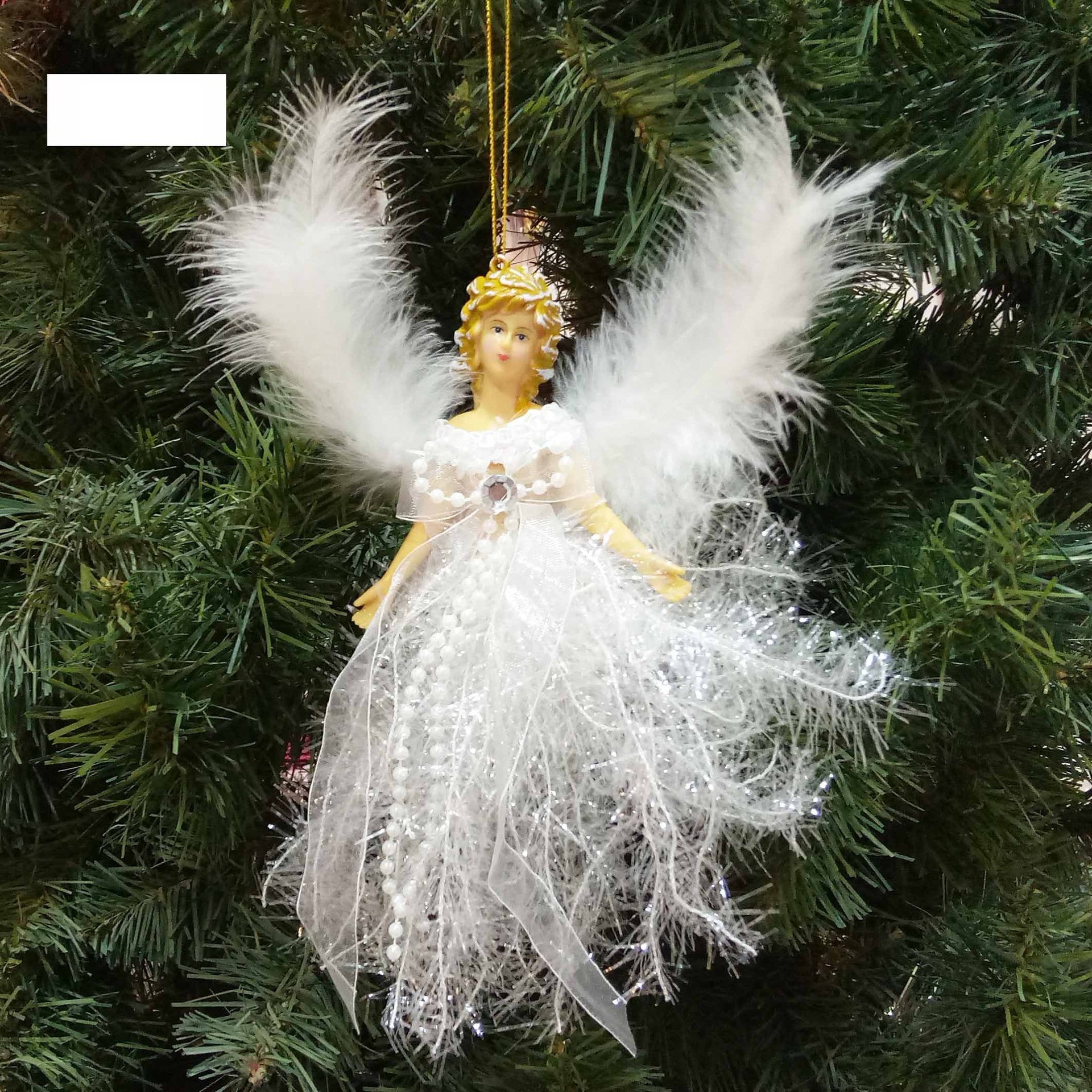 Colorful plush angel pendant set for Christmas scenes