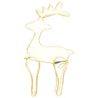 Illuminated reindeer figure with warm glow for Christmas yard decor