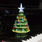 Ceramic star lantern ornament in festive holiday setting