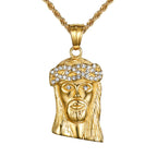 Multiple views of faith cross pendant necklace