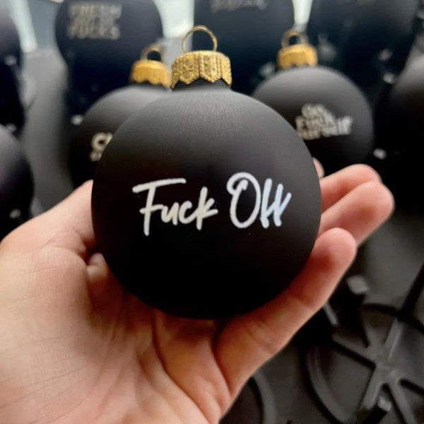 Black Christmas Ornament - Funny Plastic Holiday Decor - Christian Home Decor