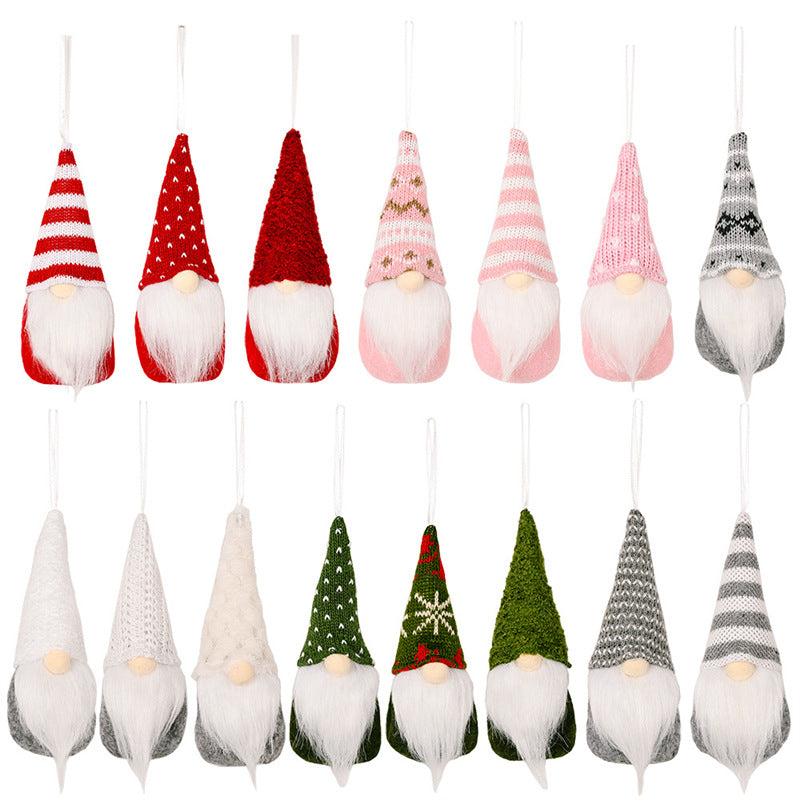Gray knitted pendant holiday decoration festive