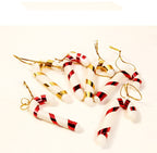 Multicolor candy cane ornament with lanyard for holiday display