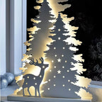 Rustic natural wood Christmas star ornament detail