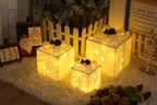 Christmas Gift Box String Lights - 3 Piece Set with Remote - Christian Home Decor
