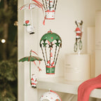 Iron parachute snowman ornament for holiday tree decoration