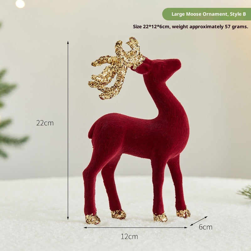 Rustic woodland elk ornament ready for Christmas tree or mantel decoration