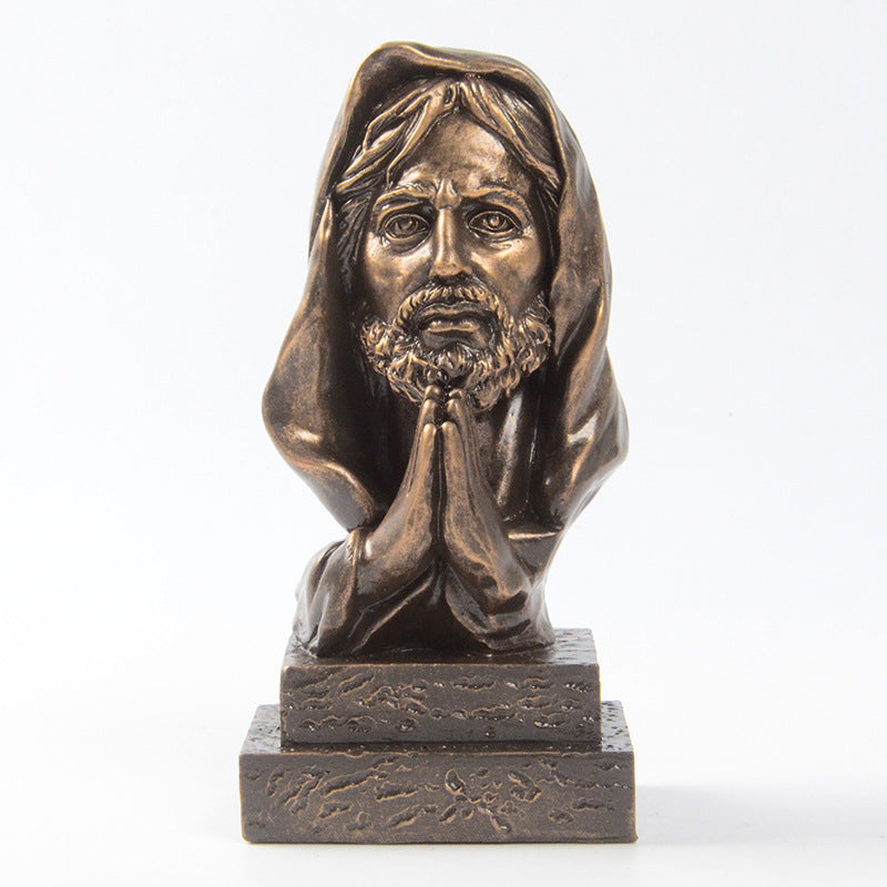 Resin Craft Ornament with Christian Symbolism for Holiday Display