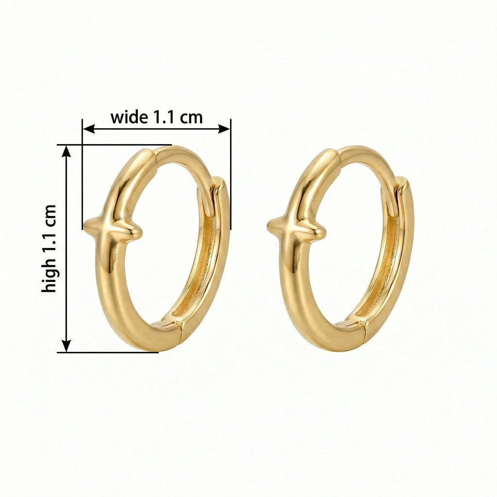 925 sterling silver cross earrings styled for casual everyday wear