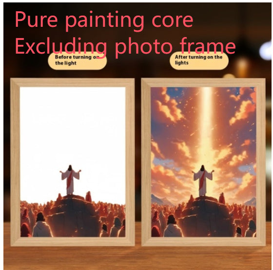 Jesus LED Light Painting - Christian Home Decor Night Light Secondary image