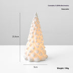 Luminous ceramic Christmas tree desktop decoration glowing softly for holiday ambiance