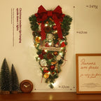 Christmas floral wreath door hanging for holiday welcoming atmosphere