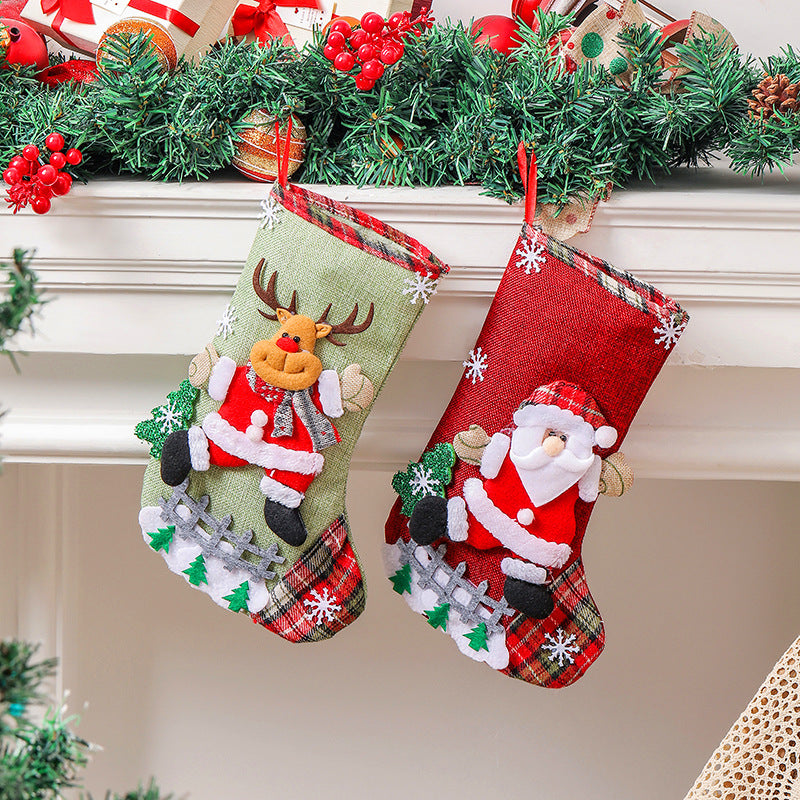 Bear-style Christmas ornament gift bag for festive holiday use