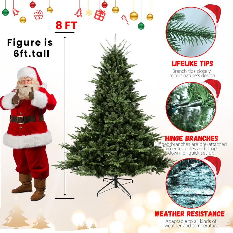 Green Christmas tree branch detail showing mixed PE and PVC construction