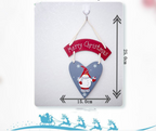 Painted wooden snowman Christmas tag showing holiday cheer and winter warmth