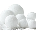 Handmade pure white foam snowball ornament with smooth texture