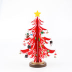 Festive Wooden Christmas Tree Ornament Set - Christian Home Decor