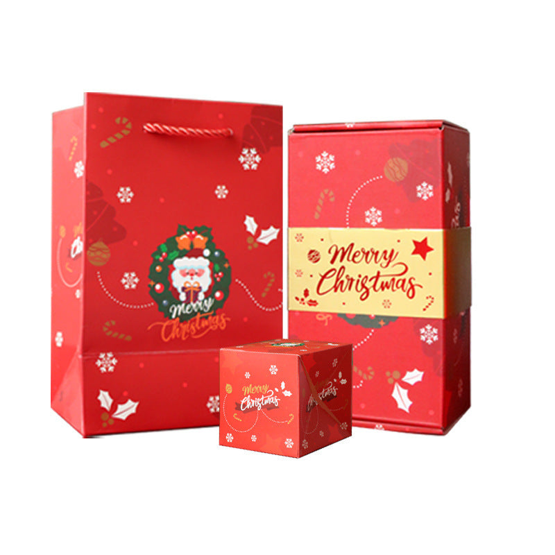 Festive gift box and bag from the Christmas Eve surprise box collection