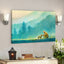Jesus And The Lamb Canvas Poster Wall Art featuring scripture-inspired imagery for Christian home decor