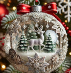 Celestial-inspired Christmas ornament in flat acrylic design