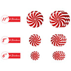 Christmas snowflake wall sticker set with cartoon design for holiday decorating