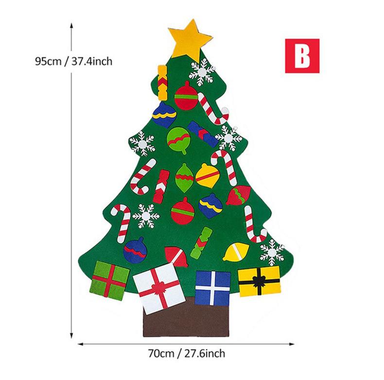 Felt Christmas Tree and Snowman Holiday Decoration - Christian Home Decor